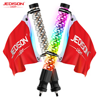 Lampes LED RGB à fouet de 2,2 pouces avec connecteur à déconnexion rapide, modes stroboscopiques couleur unie, 0,9 m, étanches IP67 pour véhicules tout-terrain