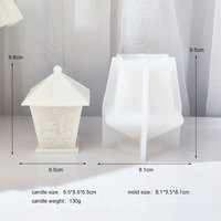 Ys Art 1Pc Ramadan lanterne bougie faisant moule islamique musulman lanterne Silicone moule pour Eid Mubarak Ramadan lampe décor