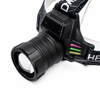 Lampe frontale à zoom réglable avec capteur de mouvement, rechargeable 18650, laser LED lumière bleue, IP44, super lumineuse, en aluminium, pour camping et chasse