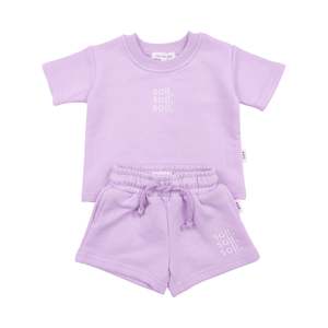 Ricamo con Logo personalizzato Casual estivo privato girocollo in cotone Terry per bambini e ragazzi Set di due pezzi - Product Image 5