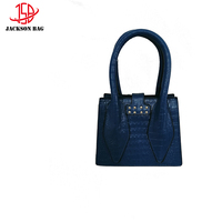 Bolso Tote de Hombro con Diseño de Cocodrilo, Acabado Brillante Suave, un Botón Magnético para Teléfono, Cartera y Paraguas, Bolso de Uso Diario