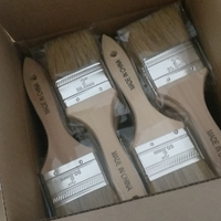 Vente chaude Naturel Blanc Poils Puce Pinceau Art Artistique Pinceaux Manche En Bois Naturel Peinture À L'huile Pinceau Ensemble