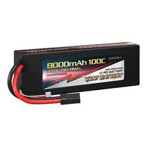 VANT HV 2S Graphene lipo battery Normal temperature and dry 7.6V 100C with T &TR RC Car Lipo battery for electric car