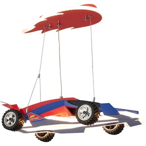 Lampadario a sospensione LED creativo per cameretta dei bambini, circuito da corsa con auto, per bambini - Product Image 1