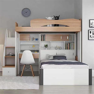 Прямая поставка с фабрики, легкая сборка, детская деревянная двухъярусная кровать, детская мебель для спальни, детская двухъярусная кровать - Product Image 3