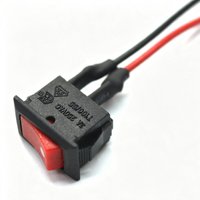 Kabel Harness Sakelar Rocker 2-Pin On-Off, Rakitan Kabel Berinsulasi PVC Merah-Hitam untuk Pendingin & Perangkat Elektronik Kecil