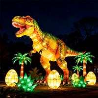 Ensemble de lanternes géantes en forme de dinosaure, lanternes chinoises LED imperméables, décoration pour Halloween, Noël, parcs d'attractions, parcs à thème, événements