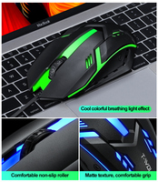 Keyboard USB 2.0 Berkabel 104-Tombol LED + Mouse Combo Aksesoris Gaming Terbaru untuk Rumah Kantor Notebook Komputer Desktop