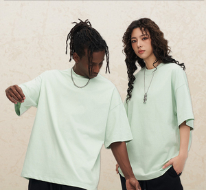 MT2758 Wholesale Custom Heavy Weight 320 Gsm 100% Cotton Drop Shoulder Basic Oversized T-Shirts for Men for Women - Product Image 4