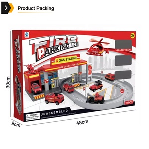 1 aereo 1 auto in lega 1 scivolo Bus fai da te caserma dei pompieri 21 pezzi parcheggio giocattoli - Product Image 3