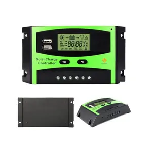 Smart 24V 12V DC Bombilla de salida 10A 30A 50A 60A 20A Manual PWM Controladores de cargador solar Controlador de panel solar Regulador