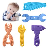 5 Pièces Jouets de Dentition pour Bébé Sans BPA, Anneaux de Dentition Sensoriels en Silicone pour Nouveau-né et Nourrisson 0-6 9 12 18 Mois, Jouets de Voyage pour Enfants