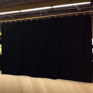 Factory Wholesale Stage <strong>Curtain</strong> Flame Retardant Cotton Velveteen Backdrop <strong>Curtains</strong> for Theater and Other Event Party Decoration - Product Image 1