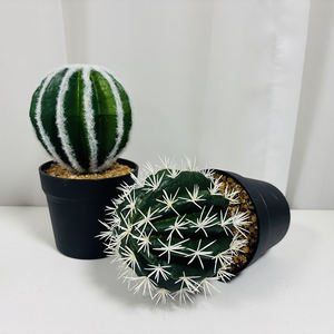 <span class=keywords><strong>Cactus</strong></span> Artificial en Maceta de Plástico de 20 cm de Alto para Decoración del Hogar, Escritorio, Plantas Verdes Duraderas Resistentes a Caídas, Bodas, Navidad - Product Image 4