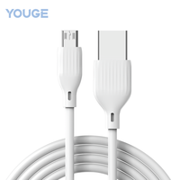 Câble de données pour téléphone portable durable et élégant en gros, cordon de transfert de données en PVC+TPE pour iPhone Samsung Xiaomi Huawei
