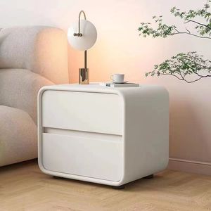 Mesita <span class=keywords><strong>de</strong></span> <span class=keywords><strong>noche</strong></span> <span class=keywords><strong>de</strong></span> madera nórdica estilo moderno Color blanco Simple cálida mesita <span class=keywords><strong>de</strong></span> <span class=keywords><strong>noche</strong></span> con 3 cajones muebles <span class=keywords><strong>de</strong></span> dormitorio exquisitos y pequeños - Product Image 5