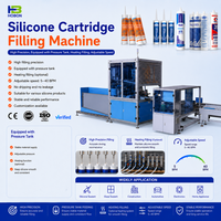 Machine automatique de remplissage et de scellage de tubes en silicone 5-40 tubes/min, en acier inoxydable 304 de haute précision pour le mastic