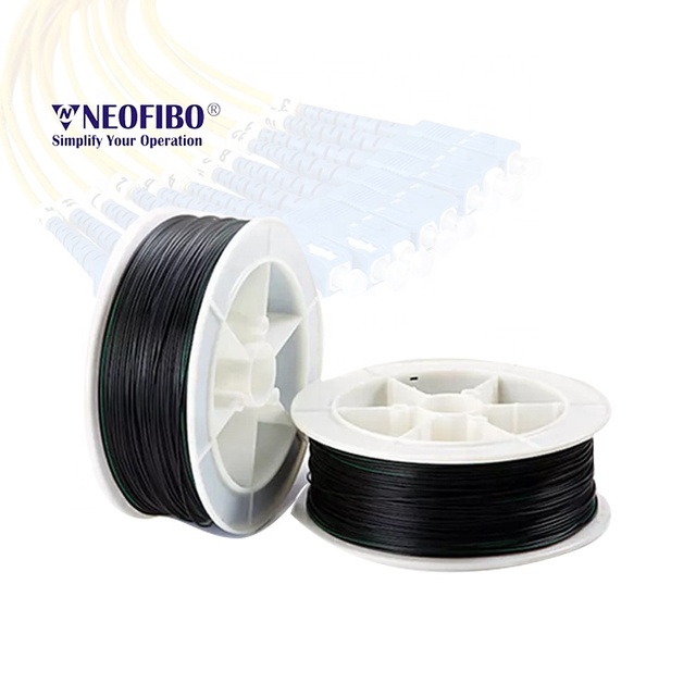 Neofibo Pmma Optical Fiber Coated Black Pmma Coated Duplex Plastic Fiber Optic Cable