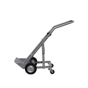 JH-Mech Cylinder Trolley With 2 Wheels Heavy Duty Hand Truck Trolley With Double Layer Straps 50LB Gas Cylinders Cart