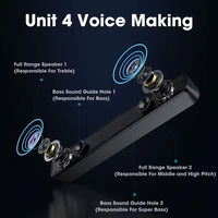 Altavoz Portátil con Bluetooth, Mini Barra de Sonido con Cable, Caja de Audio, Sistema de Sonido para Juegos con Cable, Altavoz para Computadora Portátil