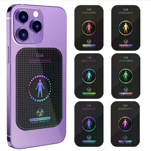 protection Negative Ions PVC Waterproof FC Certification Energy Phone Radiation protection Sticker Unique Pattern Phone Sticker