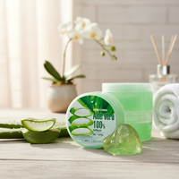 Gel apaisant et hydratant à l'aloe vera 100% ORCHID FLOWER - Fabriqué en Corée, soin de la peau en gel et masque de nuit apaisant