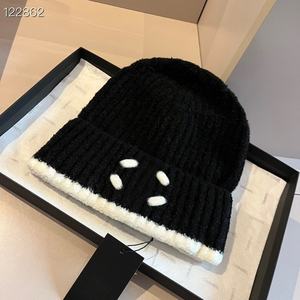 Bonnet en tricot Jacquard à carreaux épais et chaud de haute qualité DL, pompon à carreaux noir et <span class=keywords><strong>blanc</strong></span> <span class=keywords><strong>avec</strong></span> numérique, nouveauté 2026 - Product Image 2