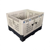 Caisses de stockage logistique pliables empilables robustes, conteneurs en plastique personnalisés, boîtes de rangement, bacs