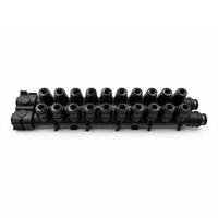 2 Inlet 20 Outlet Distributor Udara Plastik Fitting Penyegel Otomatis Multi-Port Air Splitter Katup Distribusi Pneumatik