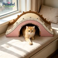 Produit phare : L'arche pour chat Petaful, moderne, en forme de pont, durable, écologique, en carton ondulé recyclé, à 4 niveaux