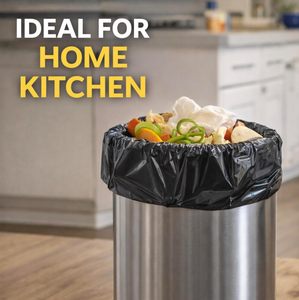 <b>Black</b> Handle T-Shirt Plastic Bags for Retail Shopping and Supermarket Packaging - Product Image 6