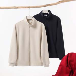 Chaqueta de cuello de polo Bordado de peso pesado Sudadera con capucha Jersey Logotipo personalizado Gran tamaño slim fit Cremallera Polar Fleece Sudadera Hombre - Product Image 3