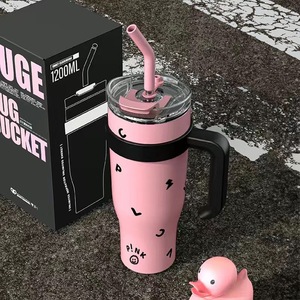 Blackpink 40oz <span class=keywords><strong>tasse</strong></span> gobelet isolé à double paroi avec poignée aventure porte <span class=keywords><strong>tasse</strong></span> de voyage <span class=keywords><strong>tasse</strong></span> - Product Image 4