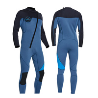 Combinaison de plongée intégrale en néoprène de 3 mm, manches longues, fermeture éclair avant, une pièce, pour le surf et le jet ski