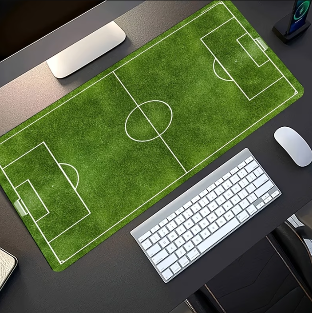 Large E-sports Gaming Mouse Pad, Standard Football Field Grass Pattern Large Size Desk Mat Computer Decorative Accessory.