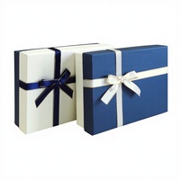 Boîte cadeau en carton rigide Tian Di Gai avec nœud et ruban pour emballage d'écharpes, cosmétiques, parfums, vêtements/chemises, avec sac cadeau - Boîte vide