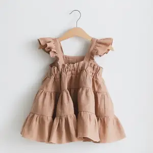 Conice Nini De Nieuwste Eenvoudig Ontwerp Baby Meisje Jurken Zomer Kleding Baby Meisjes Kleuren 1 Stuk Meisje Jurk