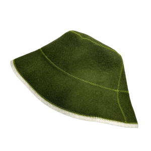 Gorro de sauna bordado al por mayor con logo personalizado, gorro de sauna de fieltro multicolor, gorro de sauna estilo cubo colorido para sala de vapor - Product Image 2