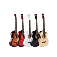 Wholesale Musical Instrument Y-38C Guitar 38 Inch Basswood Plastic Acoustic Guitar