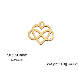 <span class=keywords><strong>Charm</strong></span> simbolo <span class=keywords><strong>infinito</strong></span> in acciaio inossidabile semplice Mini accessori per collana con ciondolo a cuore ciondoli all'ingrosso per la creazione di gioielli - Product Image 6