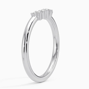 Elegante Anillo de Boda Curvo de Plata de Ley 925 con Diamante Moissanita para Mujer, Regalo de Aniversario Nupcial - Product Image 1