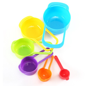 Cucharas medidoras de calidad alimentaria para bricolaje en caja de colores; juego de 6 piezas con marcas graduadas; utensilios para hornear. - Product Image 2