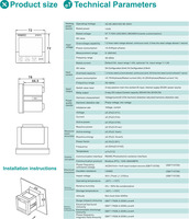 Medidor de Energía Trifásico Compere KPM10 con Precisión de 0.5S, Registro de Datos RS485 Modbus, Montaje en Panel de Energía