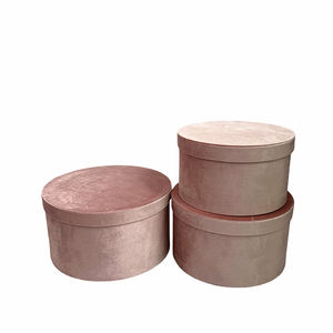 Cajas de Regalo de Papel Redondas de Terciopelo de Lujo al por Mayor para el Día de San Valentín, Ramos y Arreglos Florales - Product Image 6