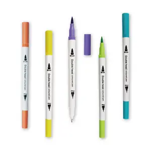 ANI Directly New Permanent Marker Pen Dual, Permanent Markers Fine Point Black Metallic Color Marker 8 Colors Dry-erase & Wet-erase