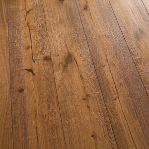Parquet en bois massif contrecollé de qualité supérieure, chêne blanc européen, finition huilée, épaisseur de couche de revêtement 4 mm, pose par clic. - Product Image 1