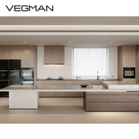 Directement du marché des meubles de Foshan Nouveau modèle Armoire de cuisine à taille personnalisée Panneau de mélamine et MDF de haute qualité