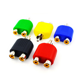 Adaptador de audio y video, conector mono de 6.35mm y doble canal de 3.5mm para auriculares, conexión de audio RCA Lotus macho y hembra, venta directa. - Product Image 3