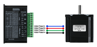 Kit de moteur pas à pas hybride Nema 23 42mm 2 phases 4 fils, contrôle numérique par impulsions, DC 12V/24V, modèle anti-poussière IP20 42HS4820A4