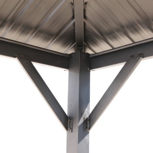 Décoration de jardin extérieur Toit rigide en acier Gazebo permanent écologique <span class=keywords><strong>Moustiquaire</strong></span> anti-rongeurs Assemblage facile <span class=keywords><strong>Terrasse</strong></span> - Product Image 1